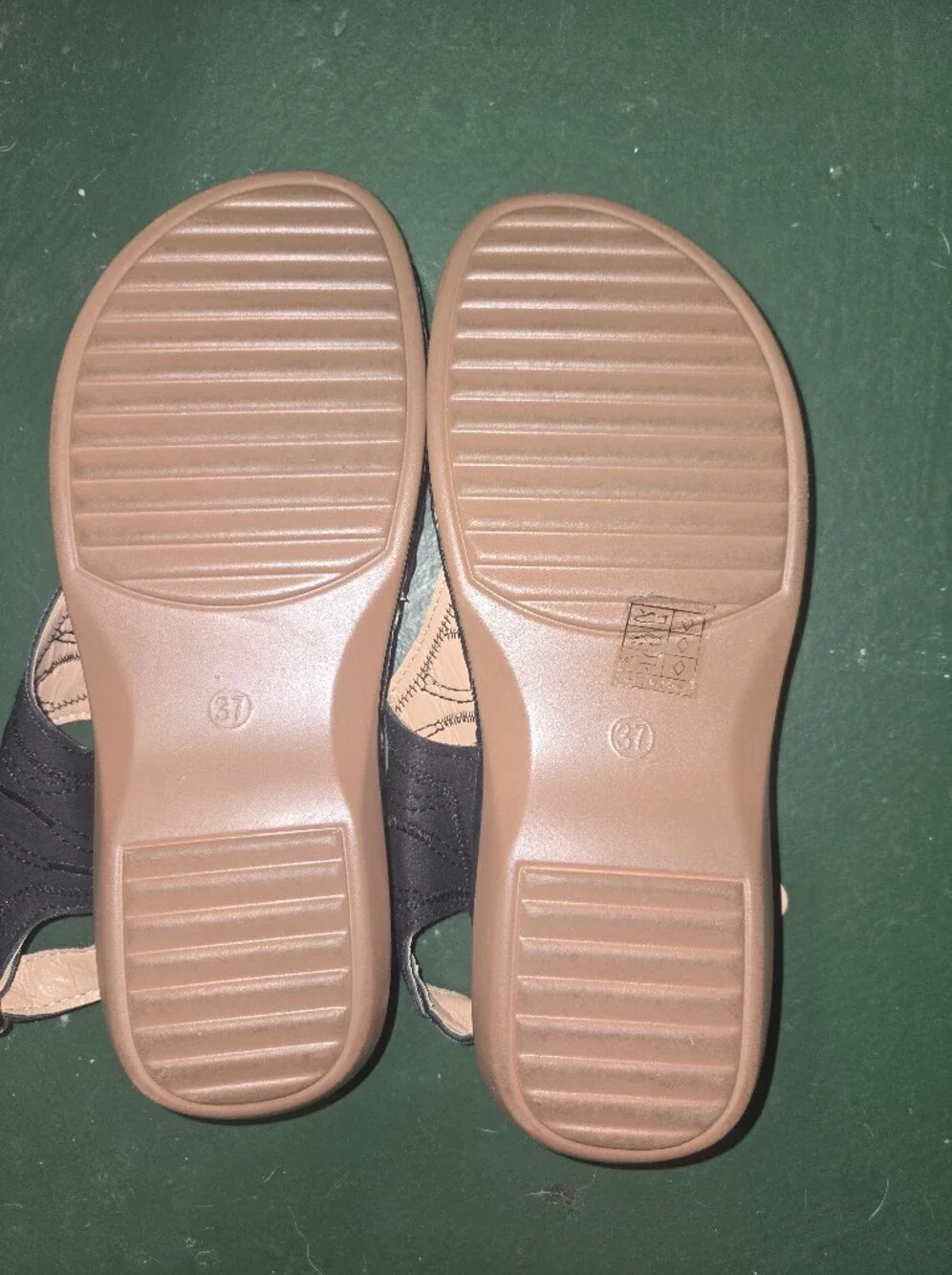 Women’s Black Thong Sandals with Tan Footbed - Classic Everyday Style